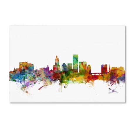 Michael Tompsett 'Providence Rhode Island Skyline' Canvas Art,30x47